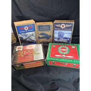 Airplane , LOT OF 5 IN THE BOX WINGS OF TEXACO-BANKS & MODELS Never Used. Bank